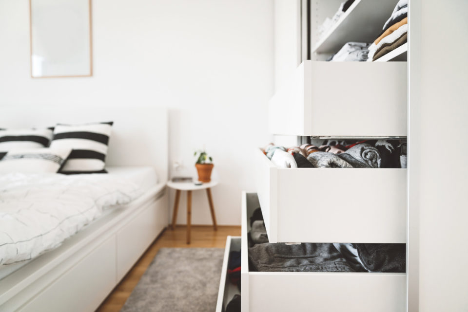 Closet in one bedroom apartment