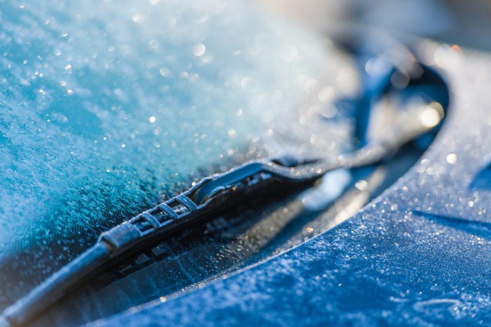 Frozen windshield