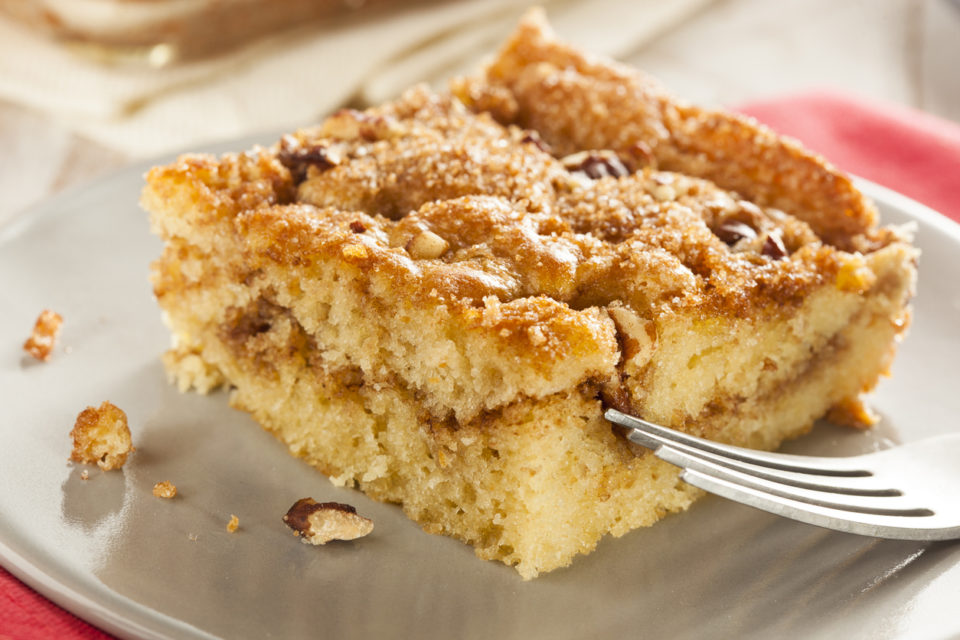 Homemade Coffee Cake with Cinnamon and Nuts