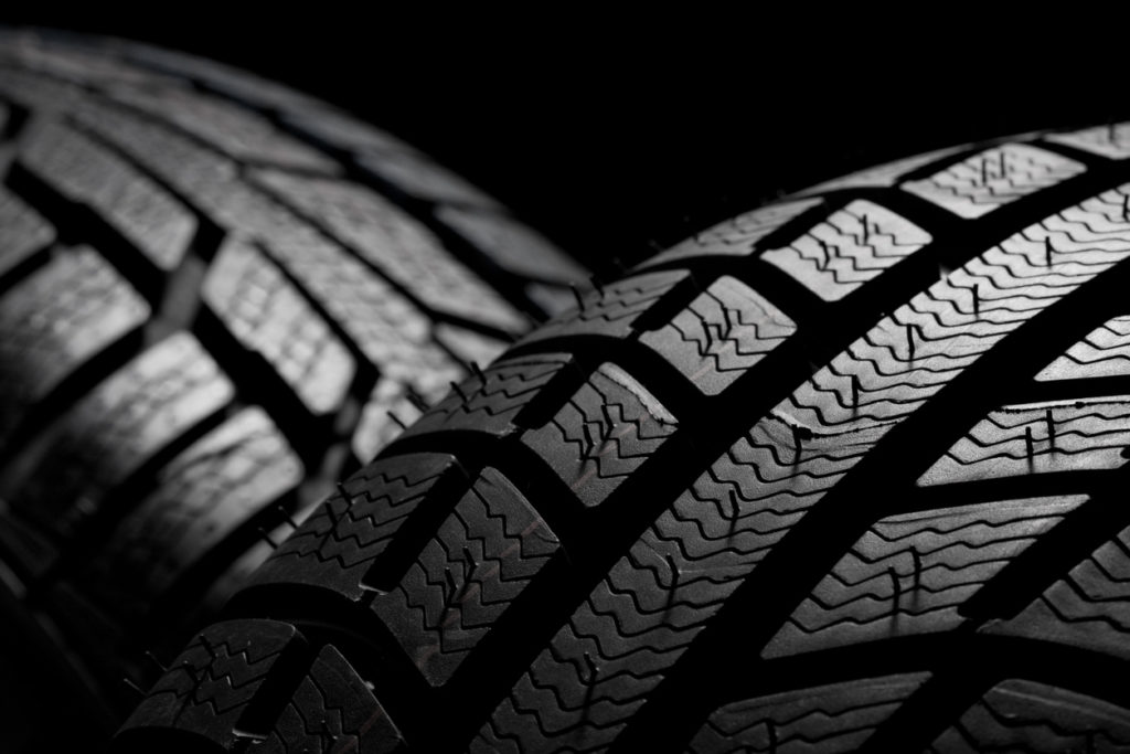 closeup of tires and tread